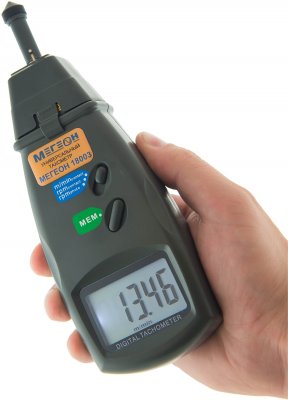 Контактный/Лазерный фототахометр МЕГЕОН 18003