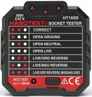 Тестер розеток и УЗО Habotest HT105D